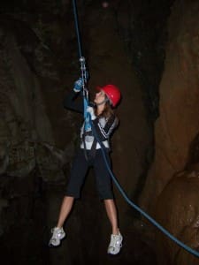 Rappel (Annette Renee White) Annette White Cave Rappelling