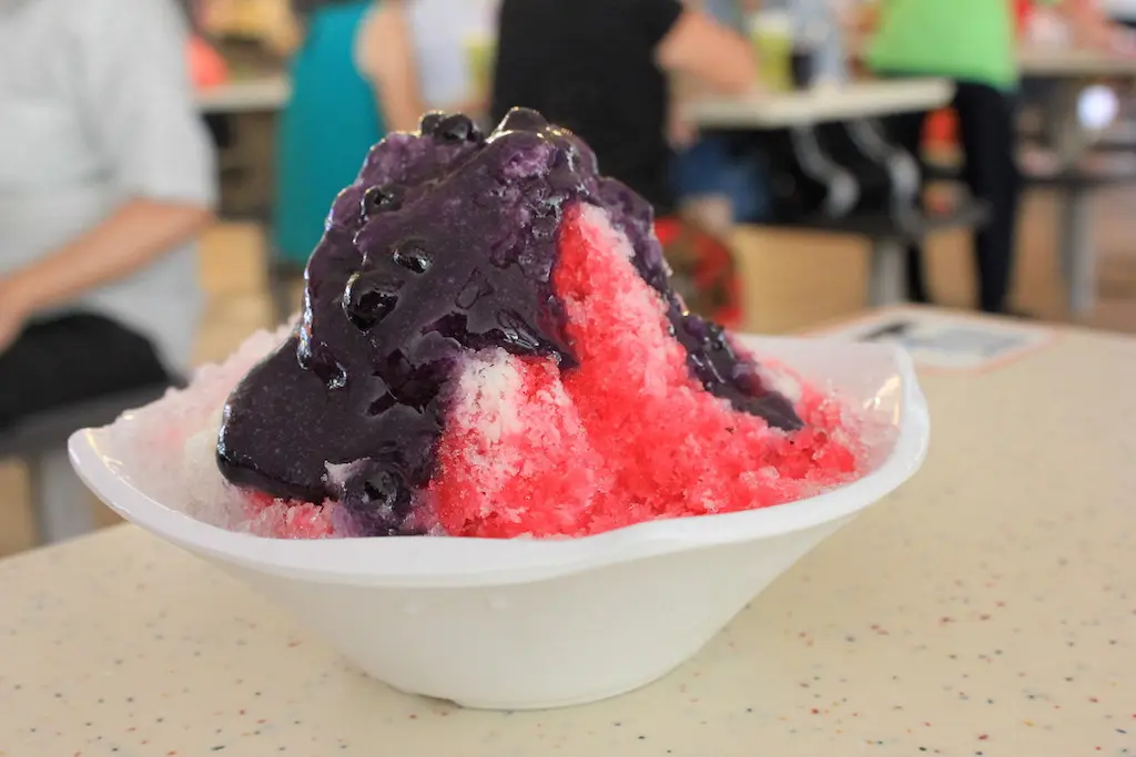 Berry Ice Kachang at a Hawer Center in Singapore