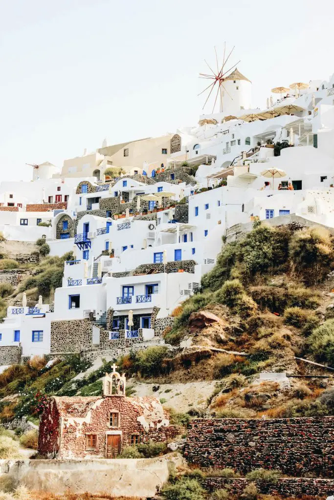 Steps From Oia to Amoudi Bay in Santorini, Greece