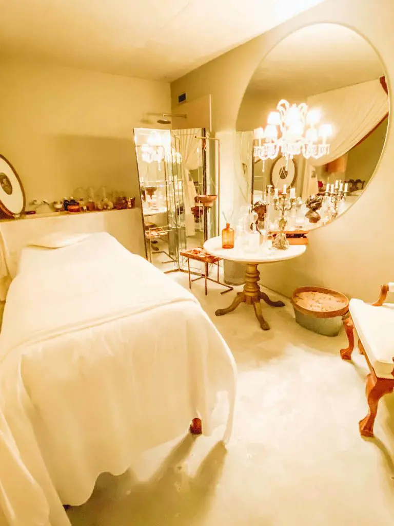 Massage room at a spa