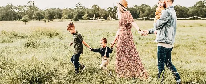 Family hiking