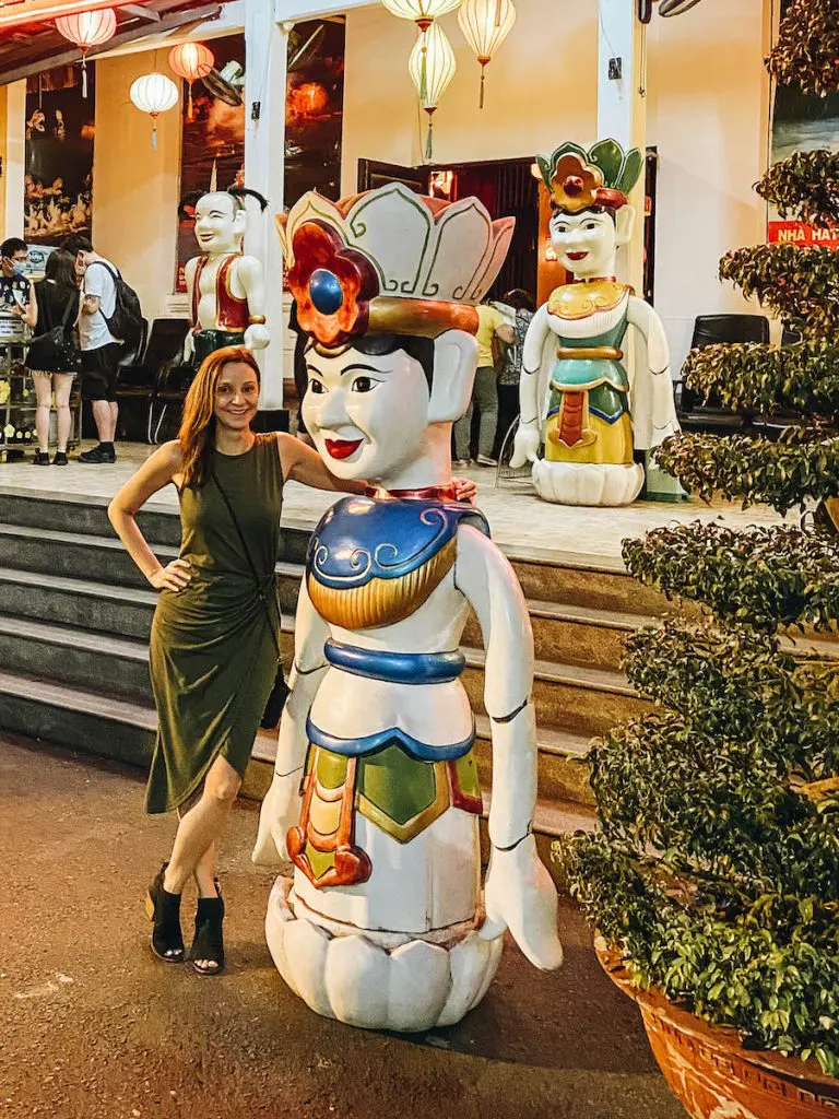 Annette White at a Vietnam Puppet Theater