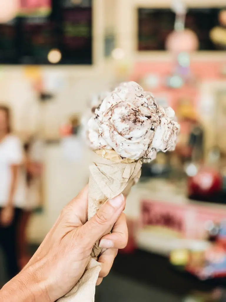 Ice Cream cone on Peaks island Maine