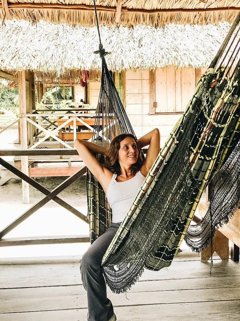 Annette at an Eco Lodge
