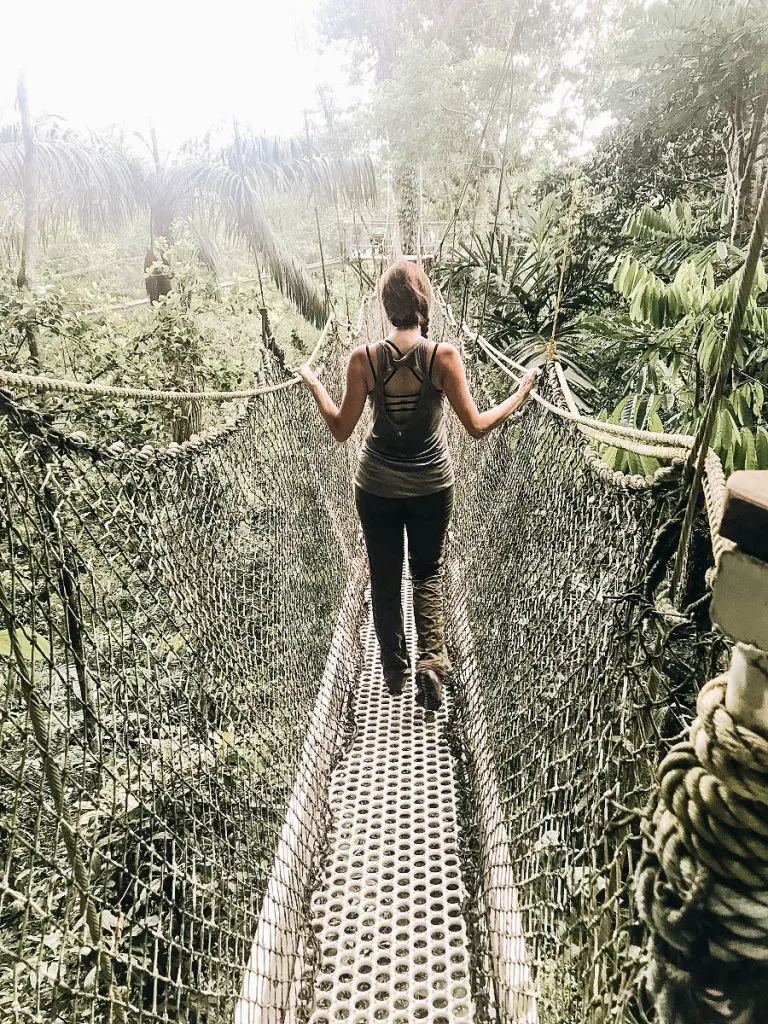 Annette trying the Canopy Walk