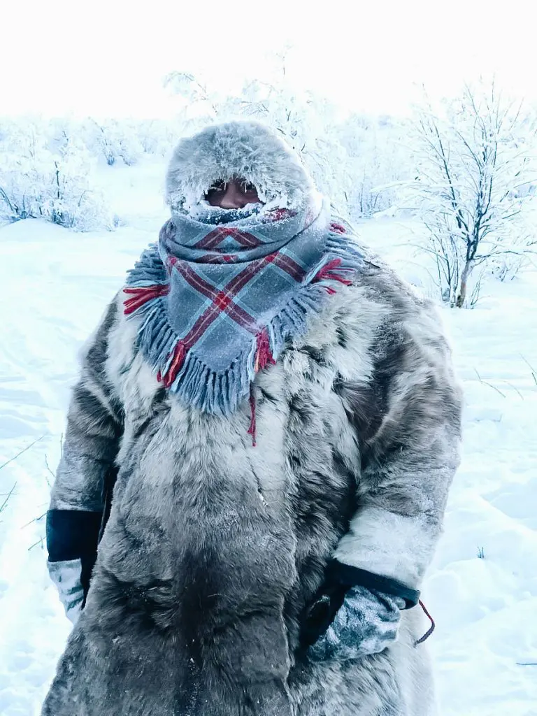 Sami Reindeer Herder in Norway