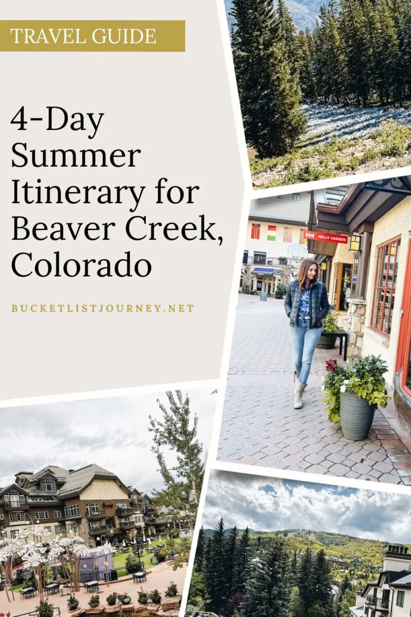 4-Day Summer Itinerary for Beaver Creek, Colorado