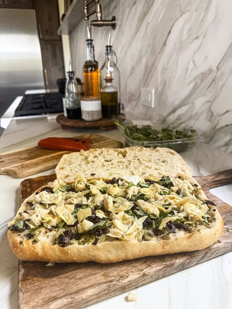Italian Muffuletta Sandwich artichokes
