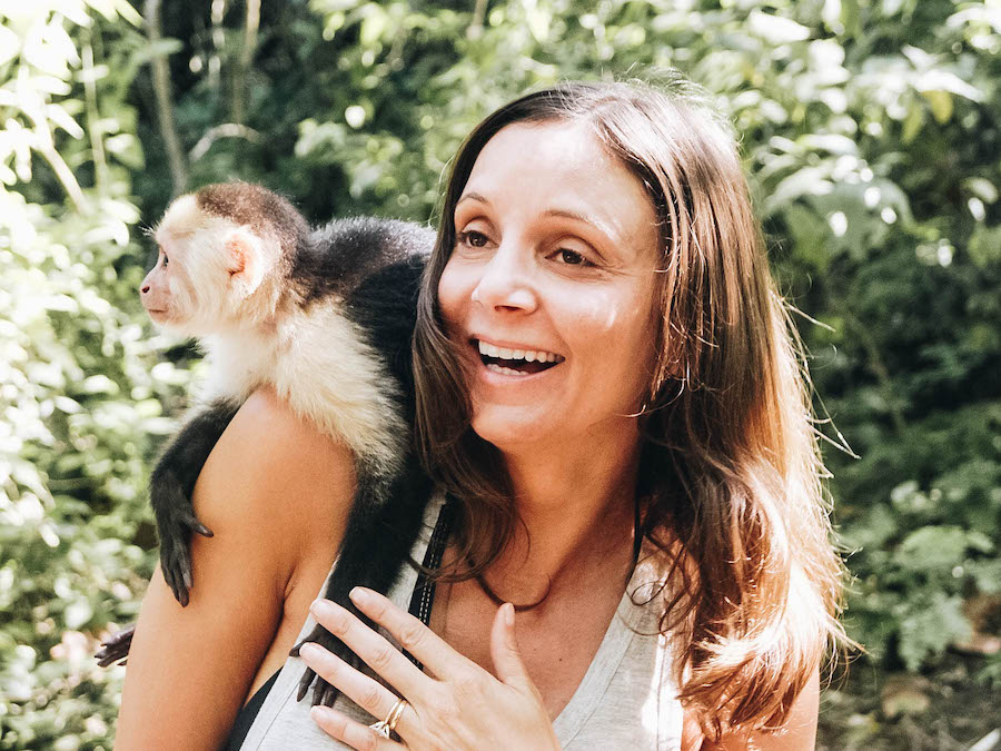 Monkeys at Gumbalimba Park in Roatan, Honduras