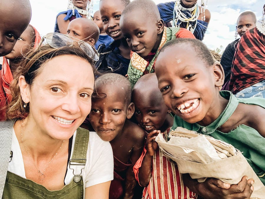 Annette White with The Maasai People of Tanzania