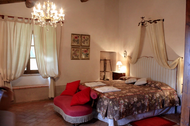 Bedroom at Villa Pipistrelli in Tuscany