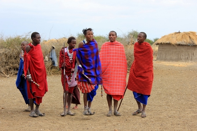 Maasai welcome dance in Tanzania