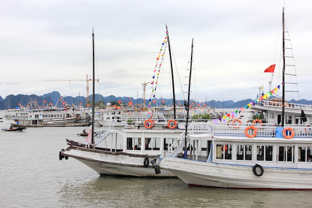 Boats in Ha Long Bay Vietnam