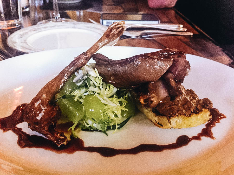 A cooked pigeon at Le Pigeon