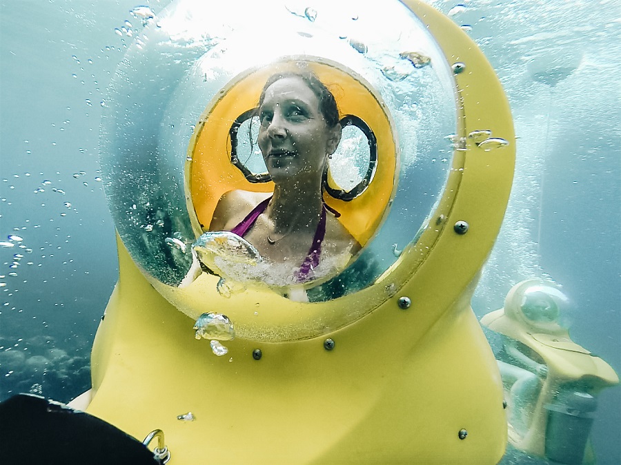 Annette in Underwater Sub