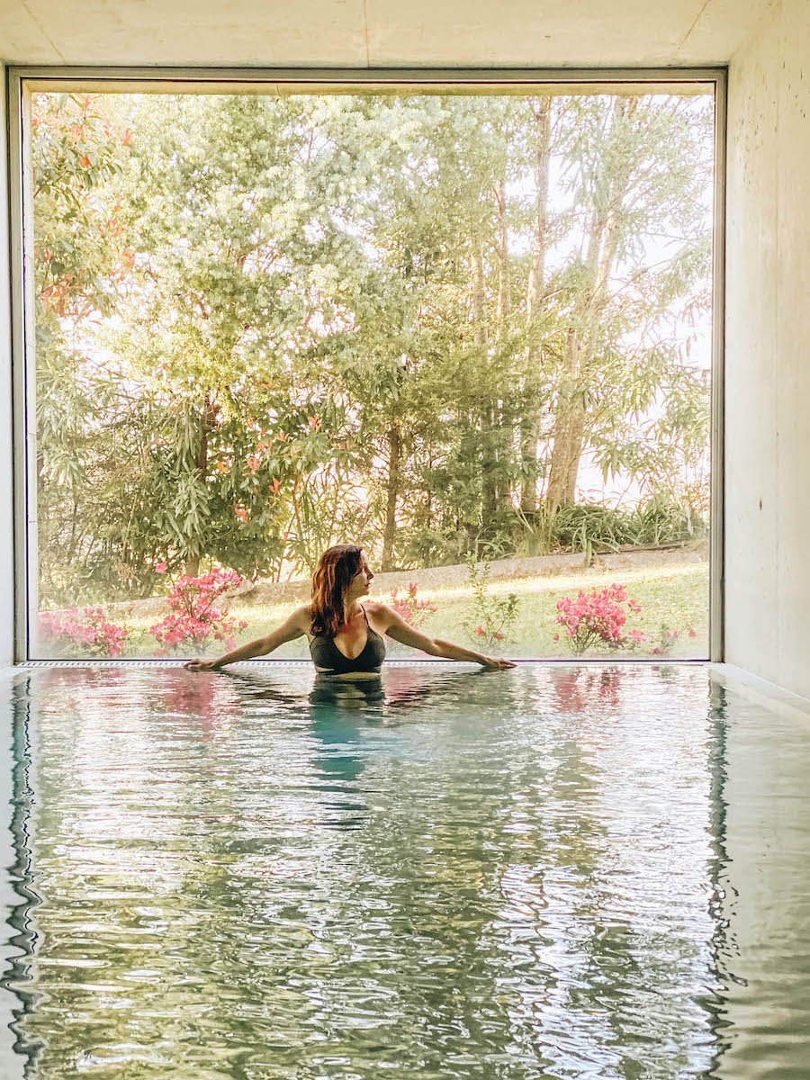 Annette White at a spa in Portugal