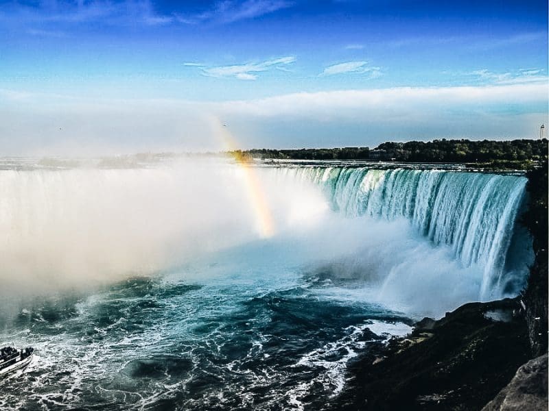 Stand Behind Niagara Falls on the Canada Side