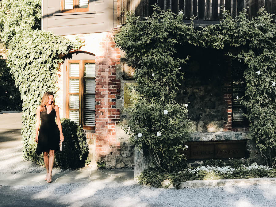 Annette in front of The French Laundry | Getting Reservations at The French Laundry & What to Expect After