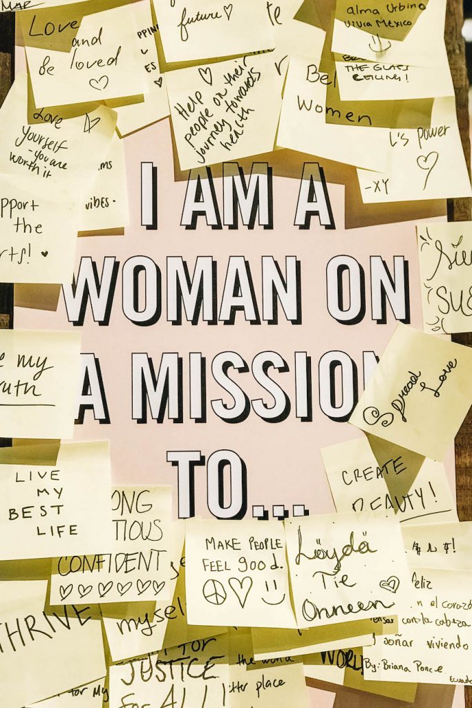 I am a woman on a mission goals post it notes