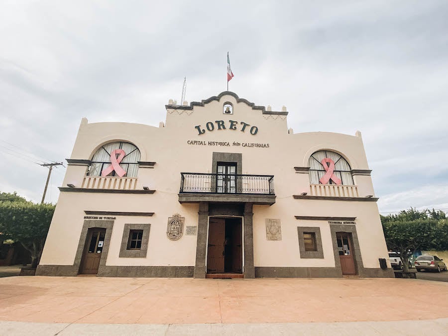 The City Hall in downtown Loreto in Baja California Sur