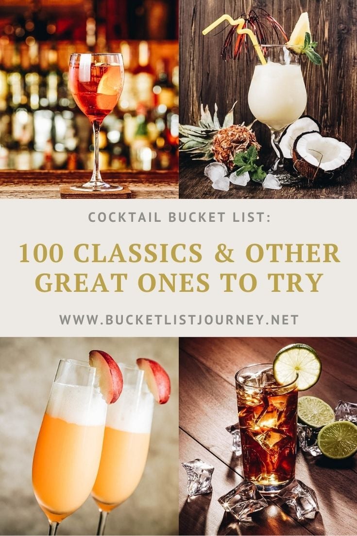 Cocktail Bucket List 100 Classics & Other Great Ones to Try