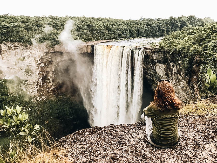 Annette at Kaieteur Falls in Guyana