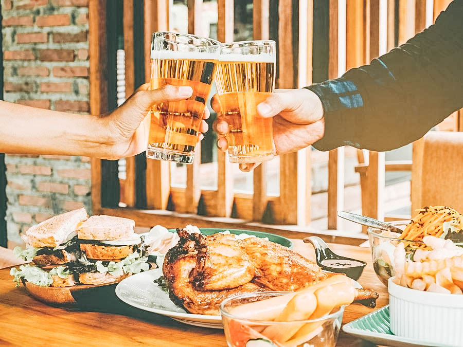 A beer toast and brunch