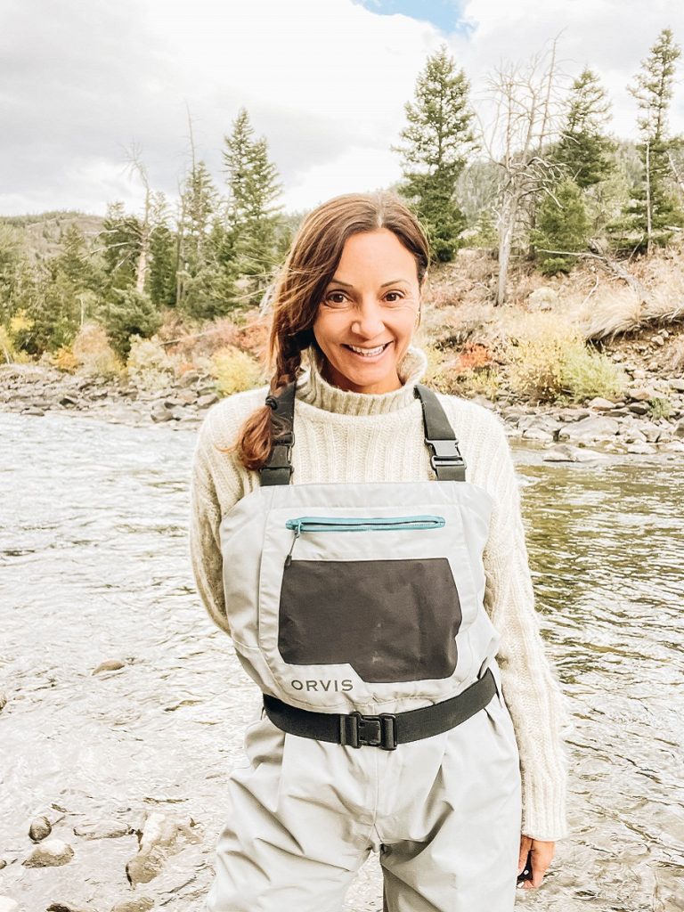 Annette Fly fishing at Shoshone National Forest