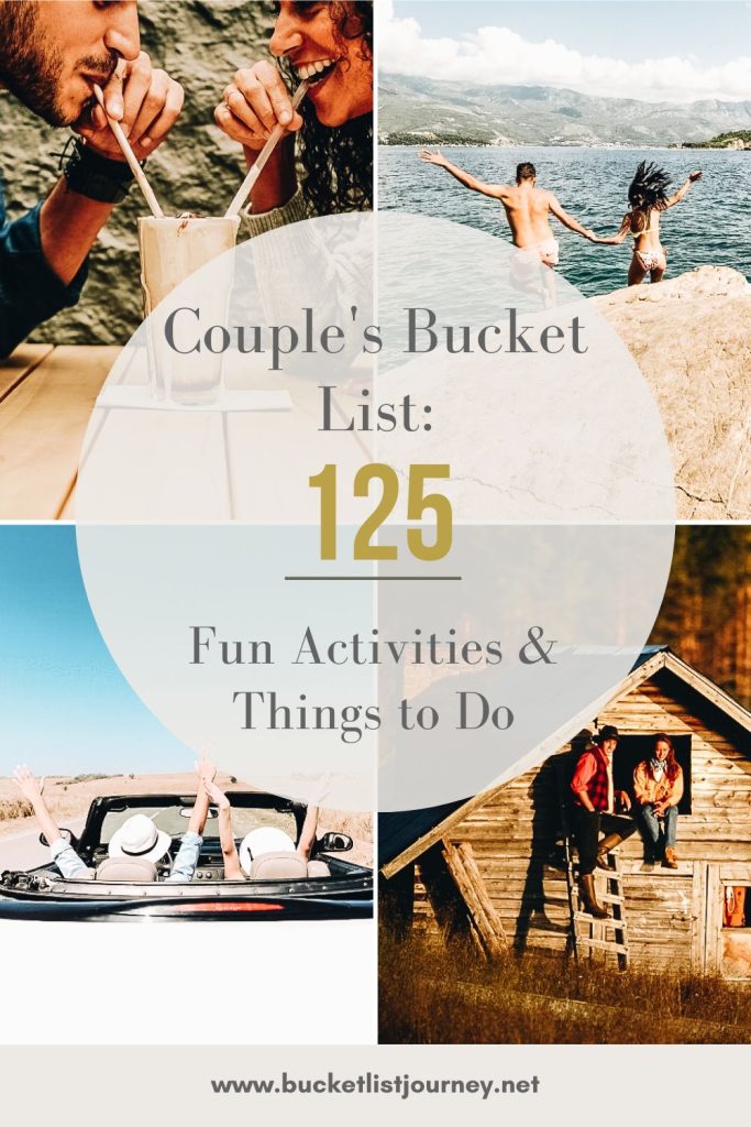 Couples Bucket List Pinterest