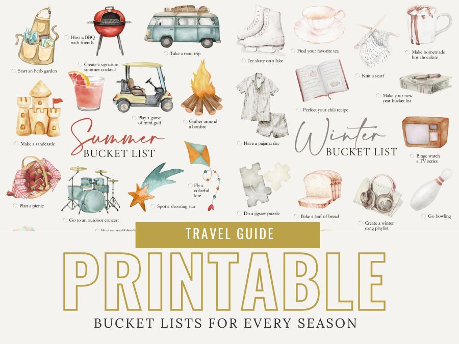 Seasonal Bucket List Printables