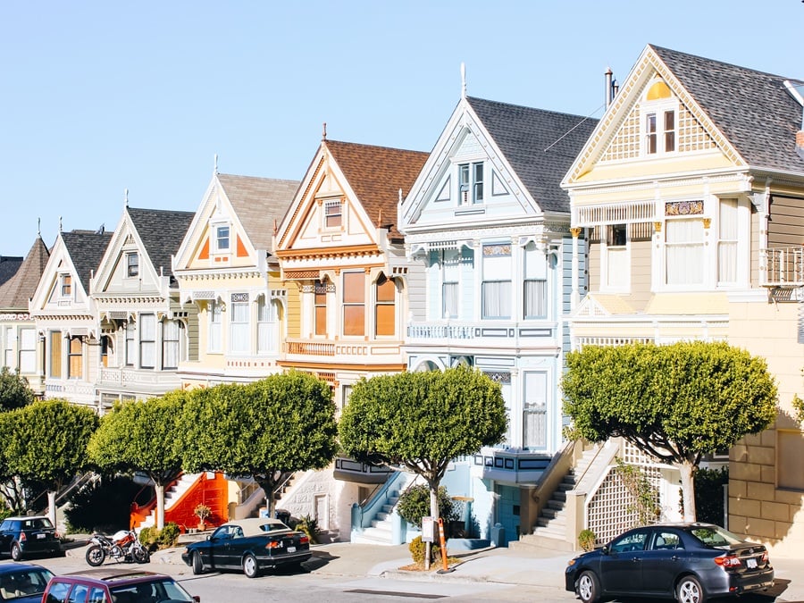 San Francisco, California Painted Ladies Full House